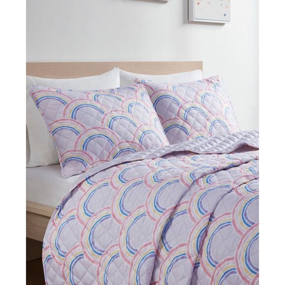 JLA Home Rainbow Reversible 3-Pc. Full/Queen Quilt Mini Set Multi - NWT - Picture 2 of 7